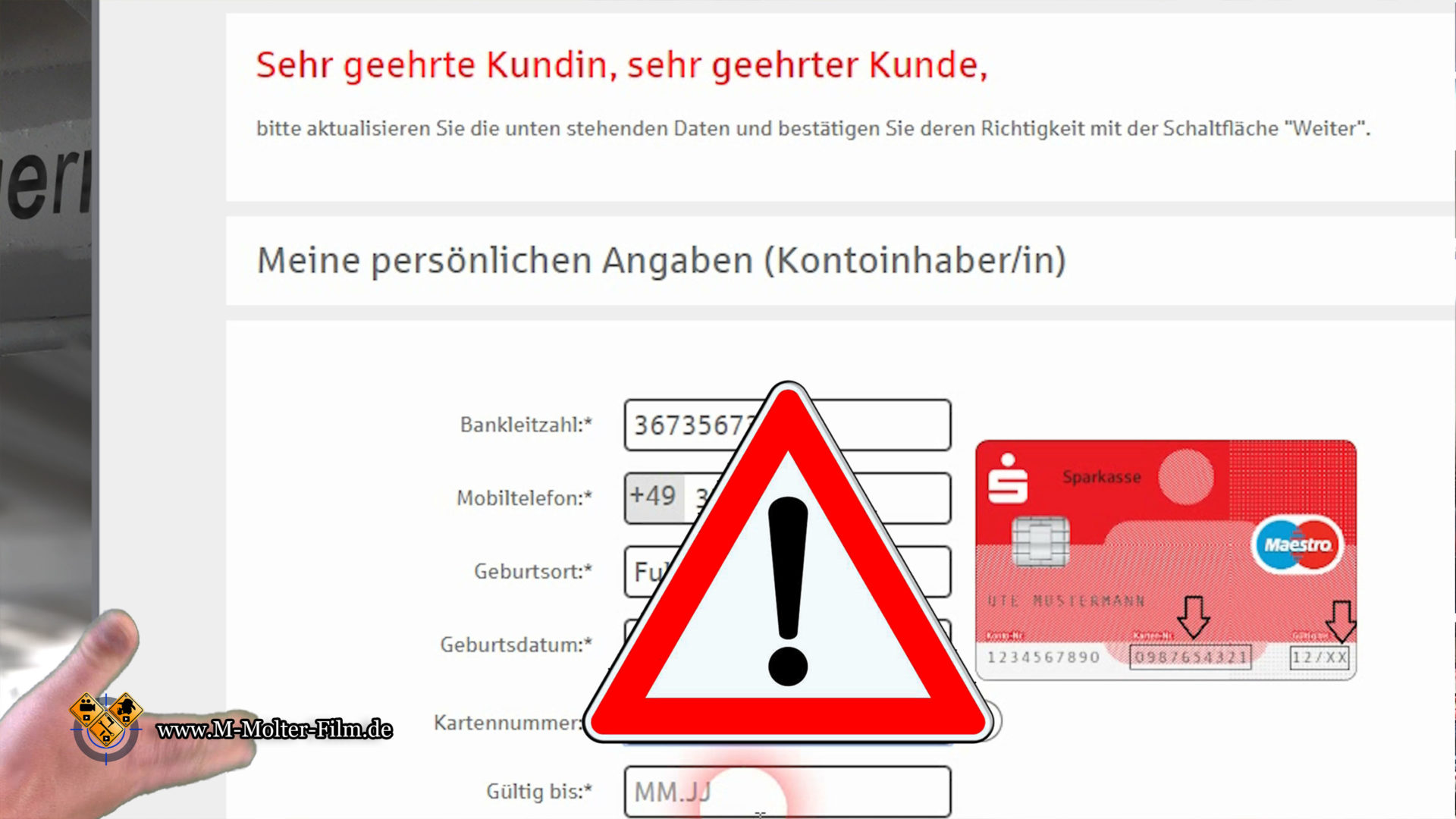 Konto leergeräumt Sparkassen und Raiffeisen Betrugsmails unterwegs APPRhönkanal NEU