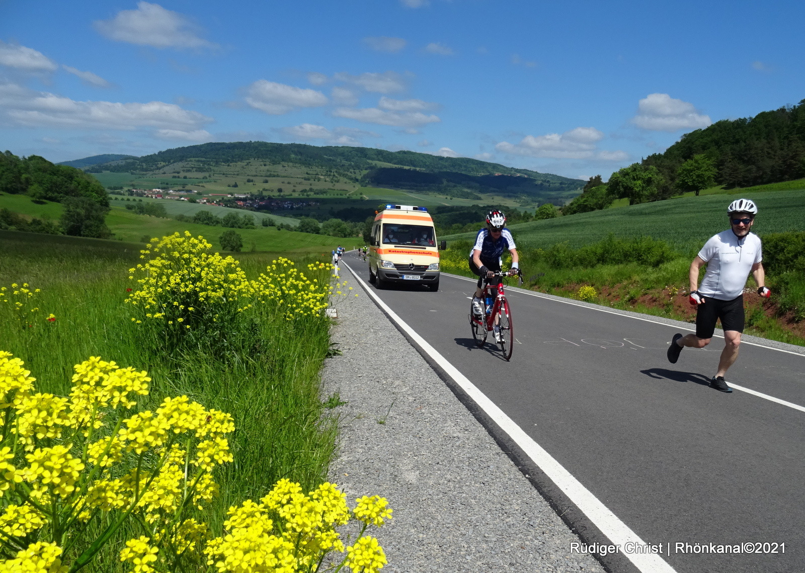 Besonders der über ein Kilometer lange Anstieg von Bettenhausen in Richtung Gleimershausen hatte es in sich