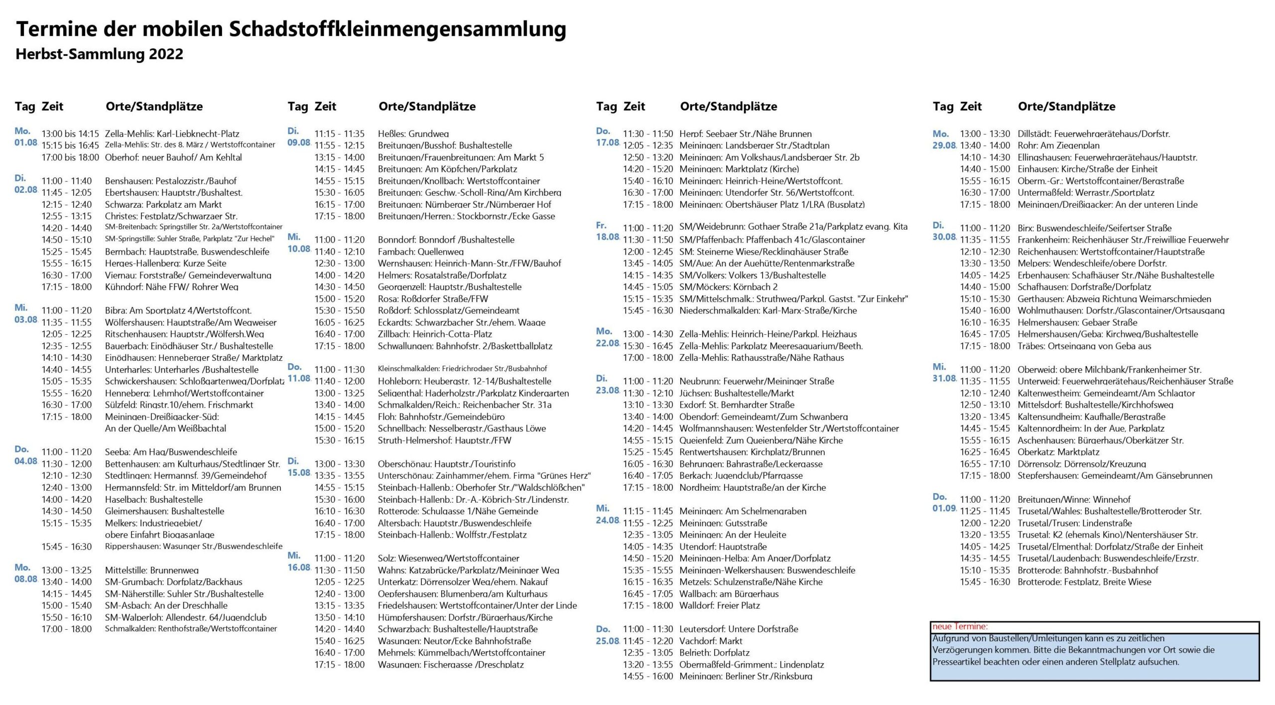 2022-07-14_Schadstoffmobil_Schmalkalden-Meiningen_Termine_Herbst