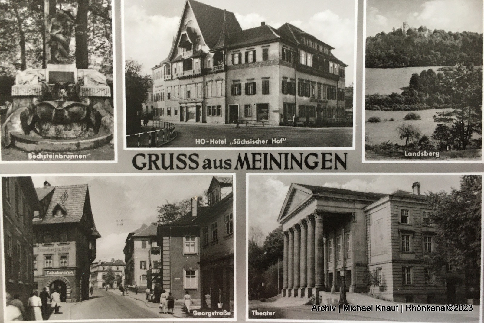 Ansichtskarte Meiningen um 1965